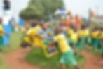 primary school children enjoying play equipment