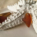 Golden Amber Sea Glass & 316 Polished Stainless Steel Pendant Necklace