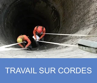 Deux agent travaillant sur corde