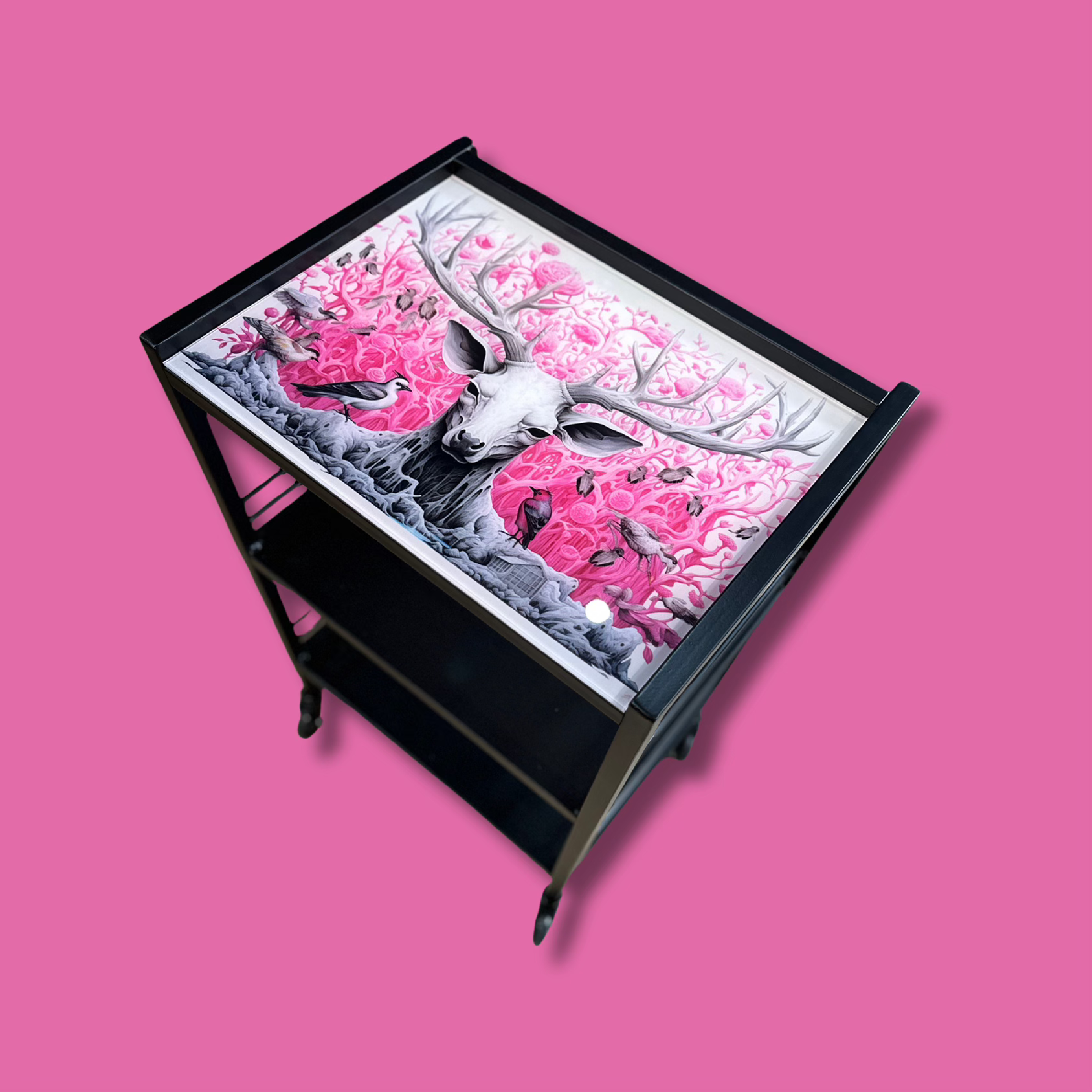 Stacja robocza 36x48 cm • DEER IN PINK