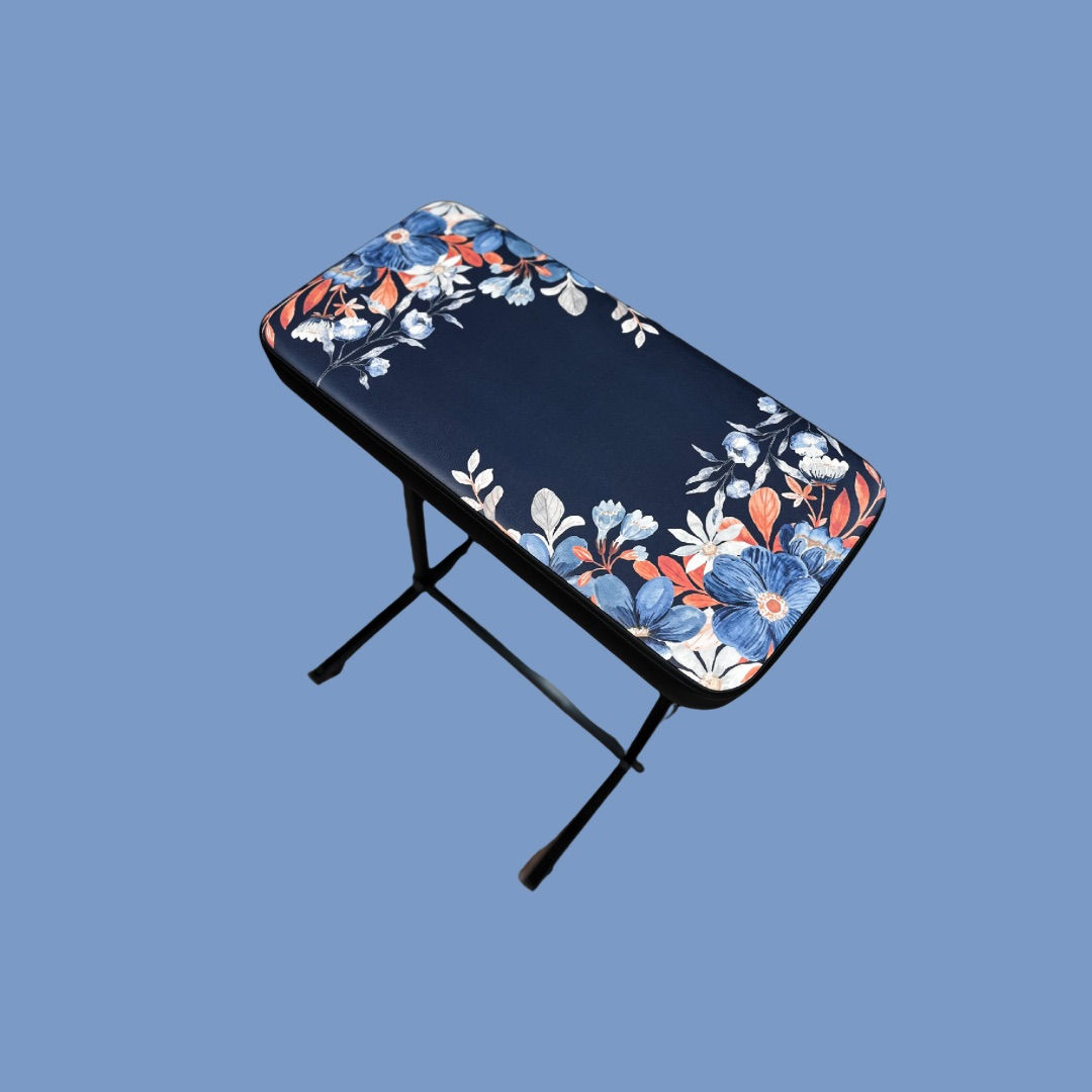 Podłokietnik do tatuażu 30x60 • BLUE FLOWERS