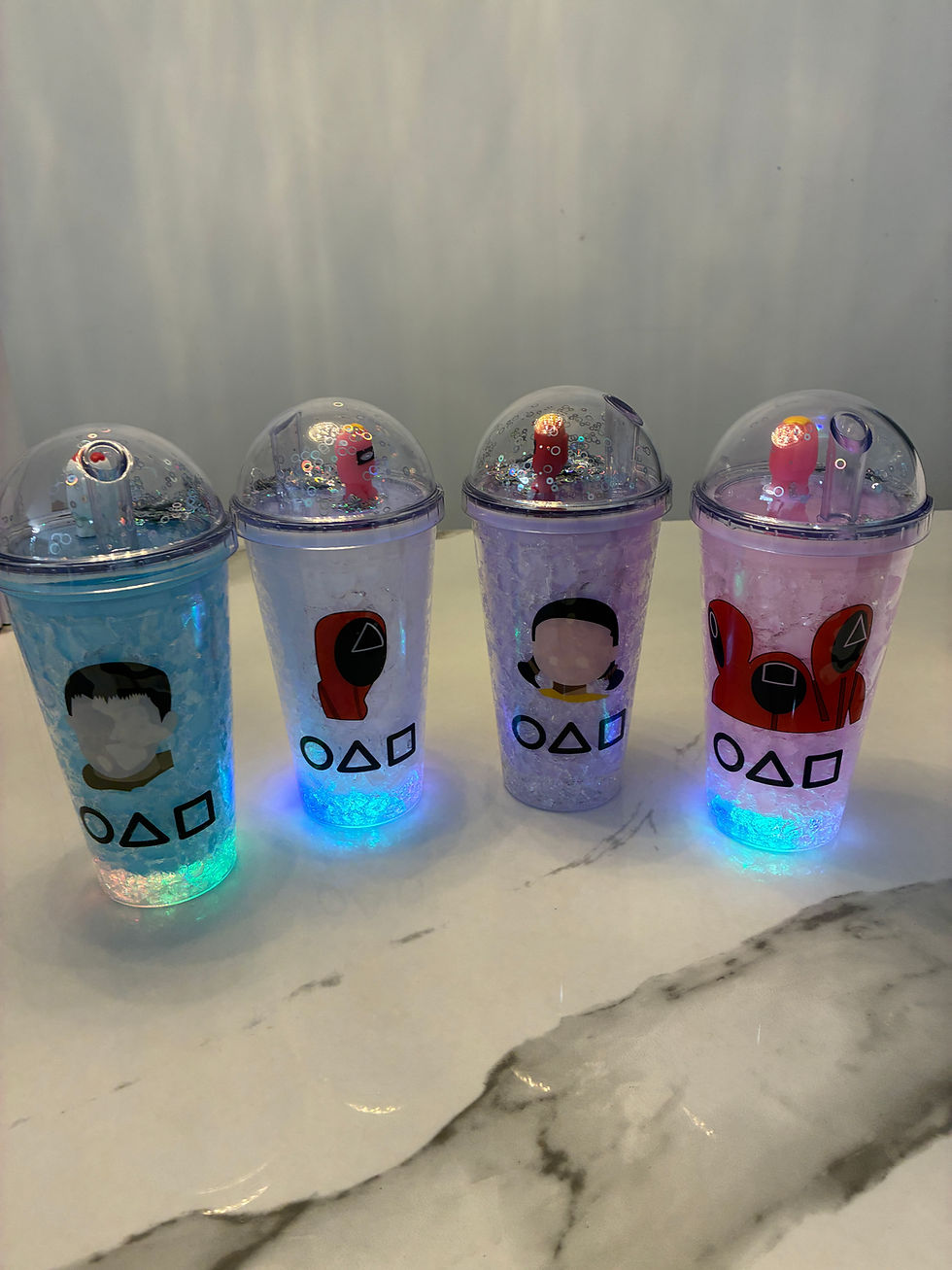 Miniatura: Vasos efecto luz led game.