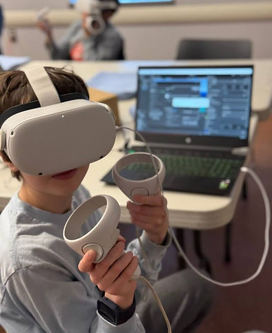 Unity VR Testing in progress by Code-it Hacks Kids Campers