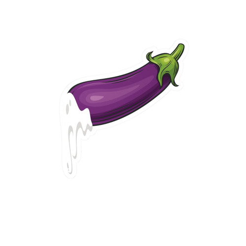 Dripping Eggplant Emoji KissCut Vinyl Decals Ornery Elephant