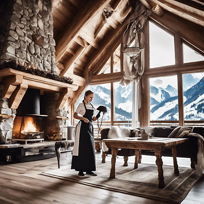 beautiful luxury chalet with a sophistic