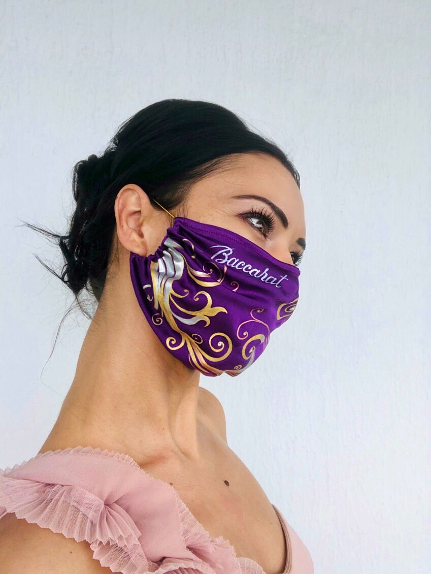Thumbnail: Swarovski Ornament Silk Mask | Violetalucce