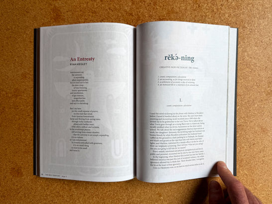 "An Entreaty" spread from The New Territory, Issue 11