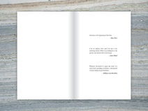 Epigraph spread from In the Bewilderment