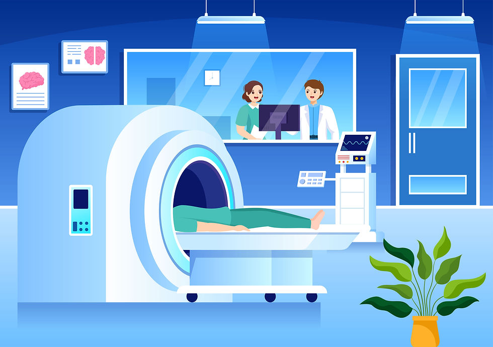 Vector illustration of a CT scan.