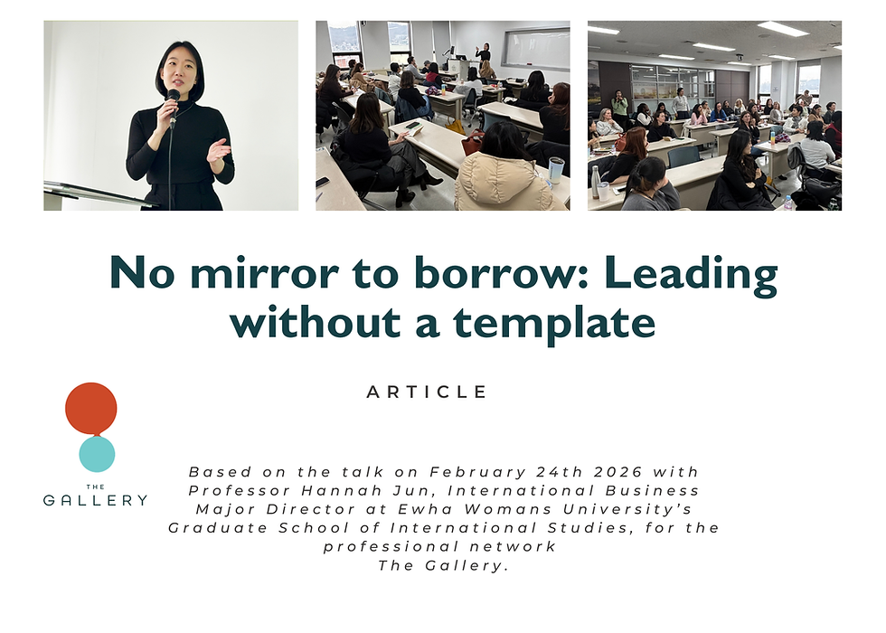 No mirror to borrow: Leading without a template