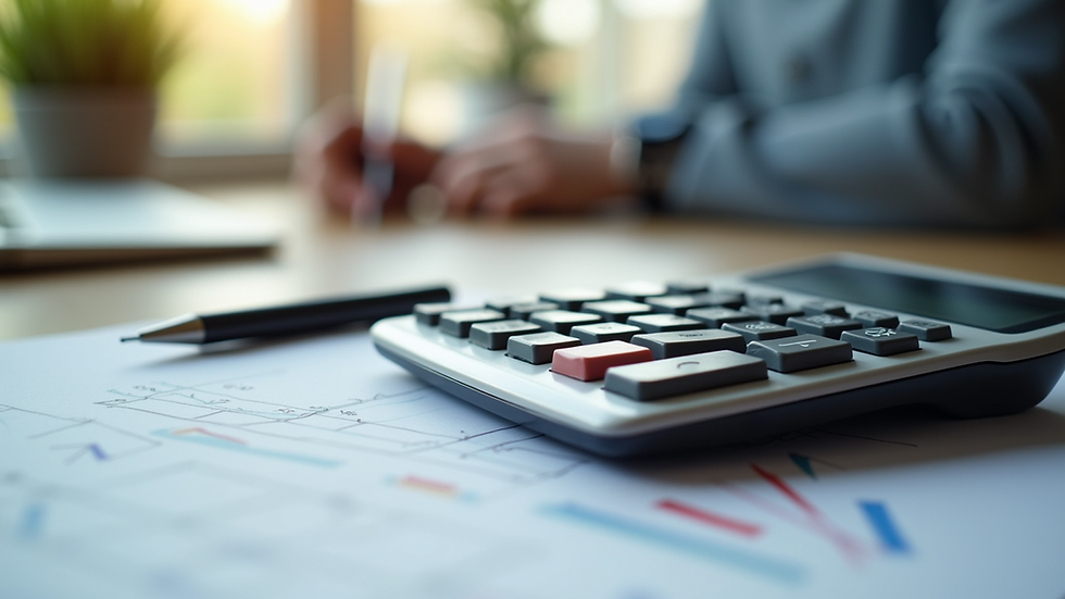 Close-up view of a retirement planning calculator on a desk