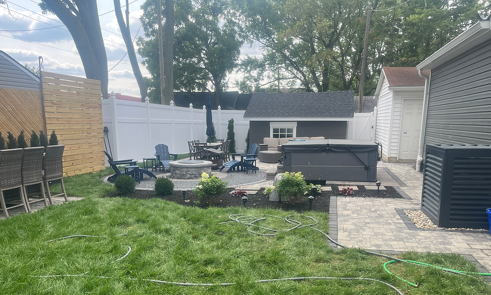 Solid Ground Solutions completed a paver patio installation in Indianapolis, creating a stylish and durable outdoor living space.
