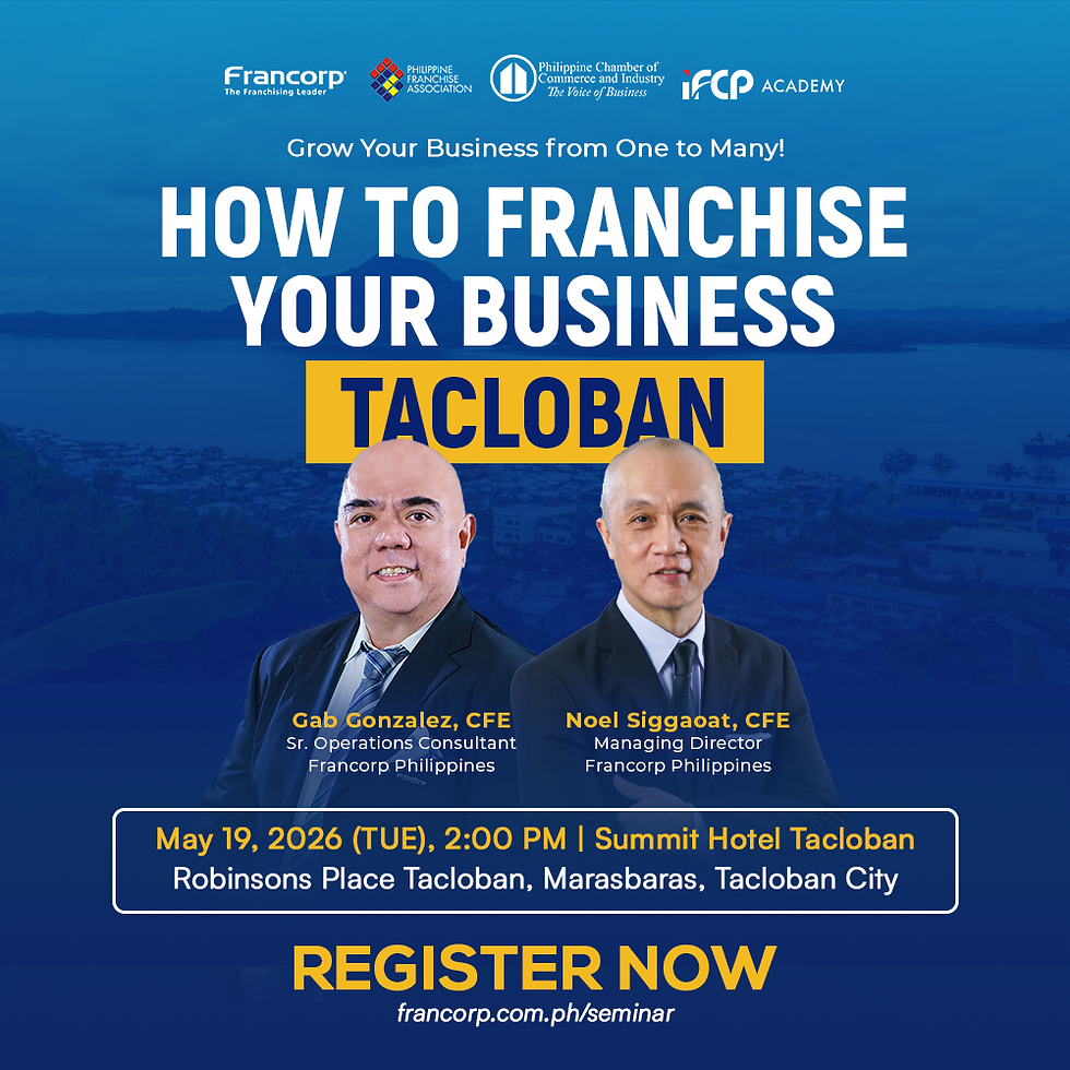 How to Franchise Your Business - TACLOBAN