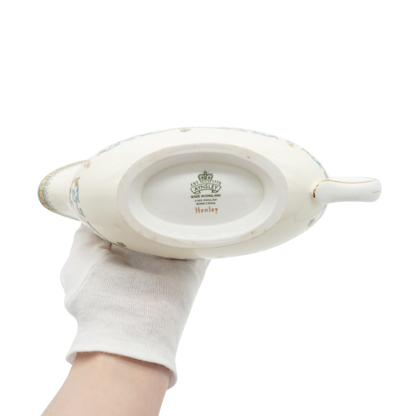 Aynsley Henley Bone China Gravy Boat And Underplate