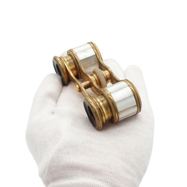 Vintage Mother of Pearl and Brass Opera Glasses
