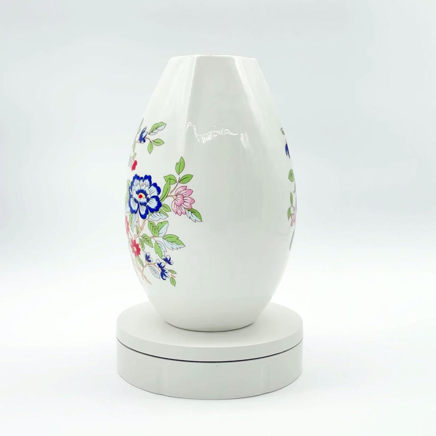 Royal Tara Bone China Butterfly Floral Happy Anniversary Vase