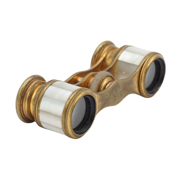 Vintage Mother of Pearl and Brass Opera Glasses