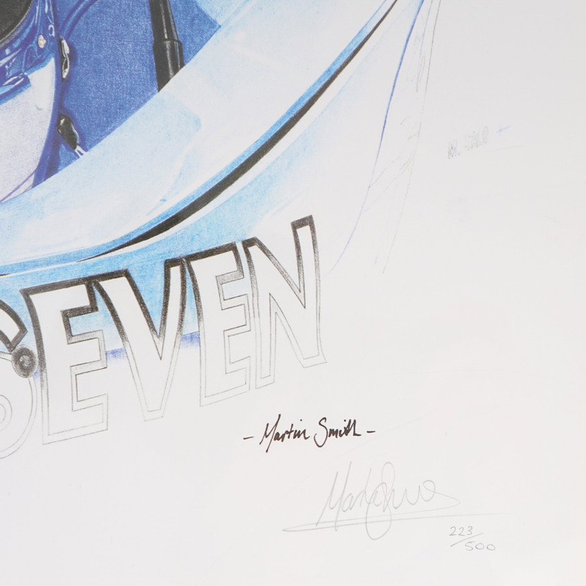 Limited Edition Mika Salo Signed F1 Print, 223/500, Unframed