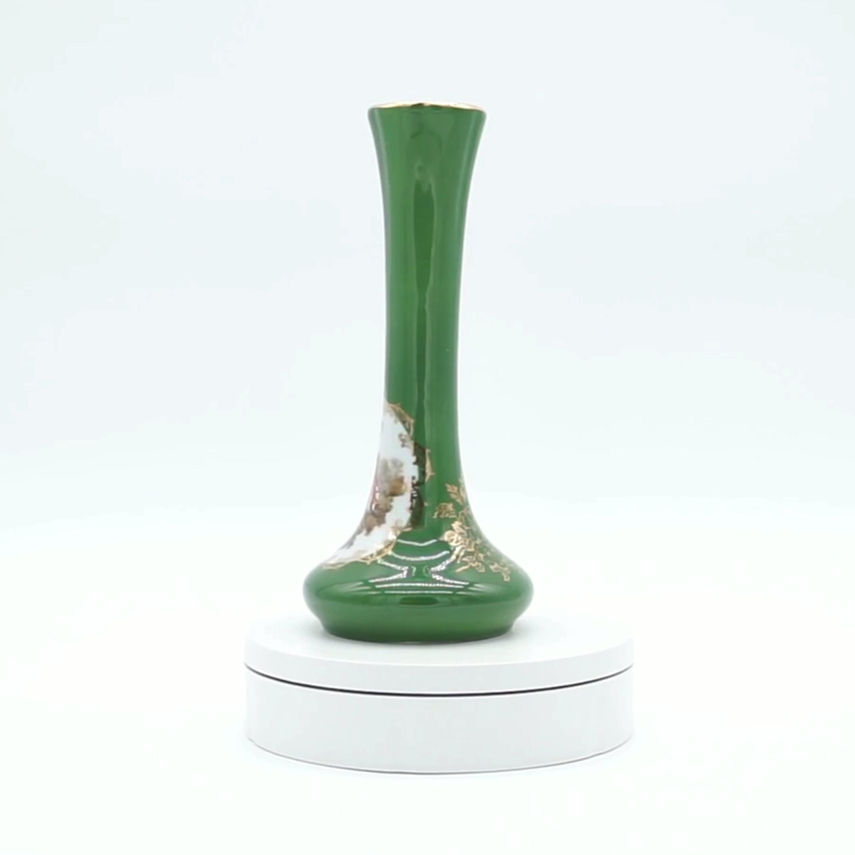 Limoges Porcelain Bud Vase by La Reine