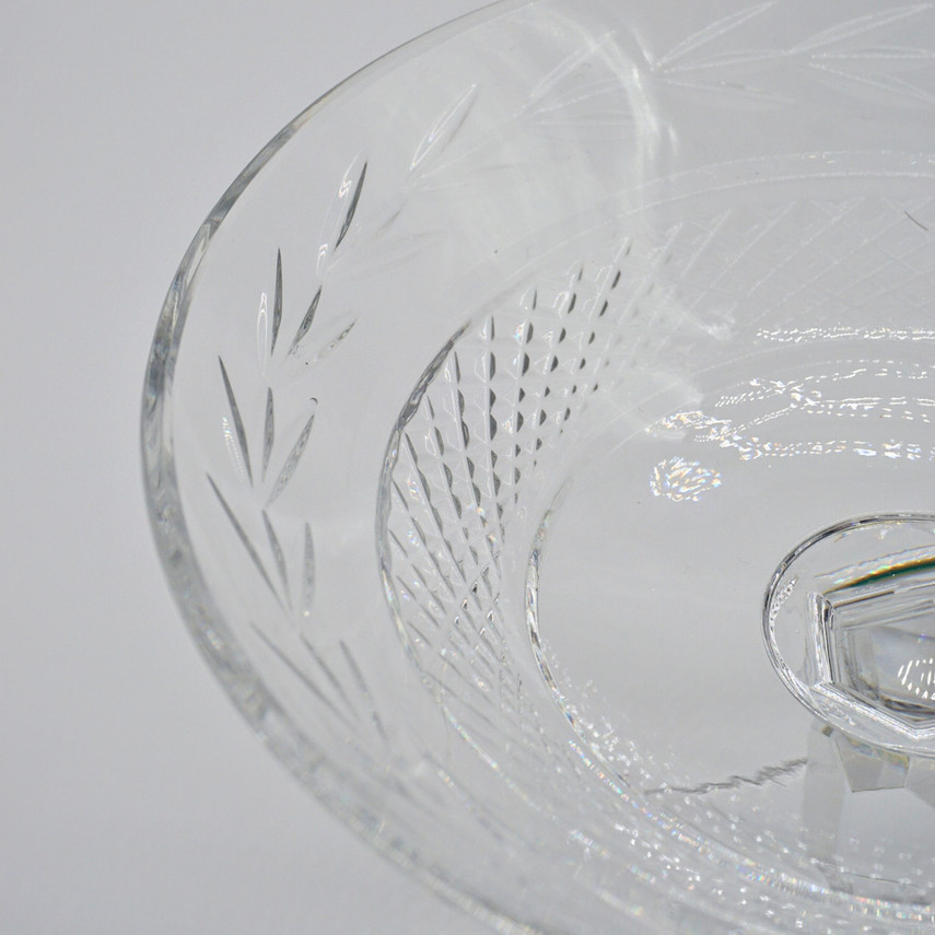 Waterford Ireland Cut Crystal Glandore Compote Pedestal