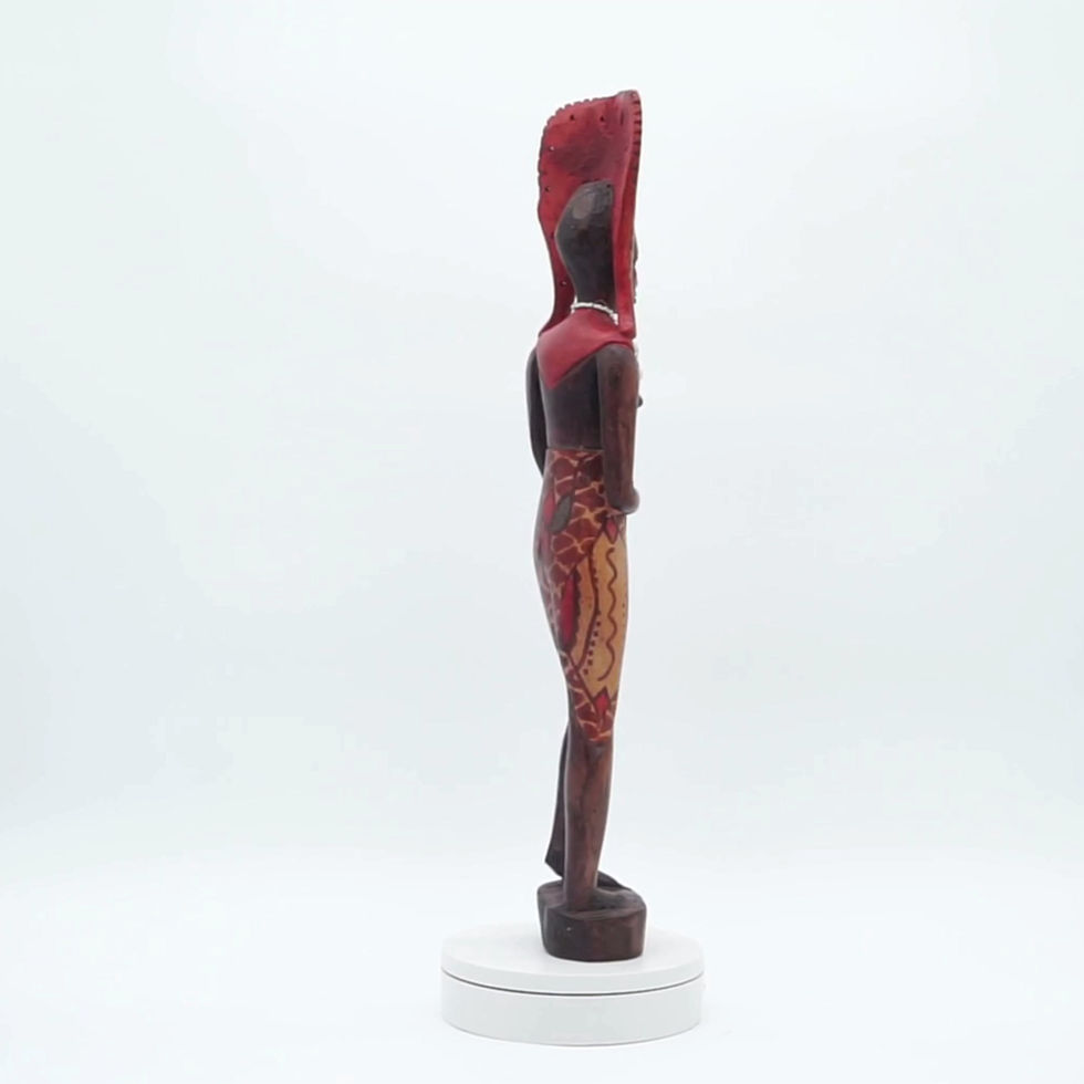 Hand Carved Vintage African Tribal Wooden Figurine