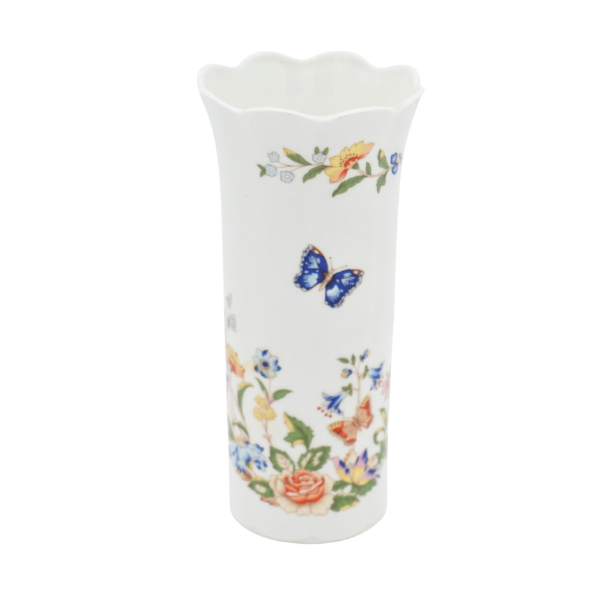 Aynsley Cottage Garden Bone China Butterfly Flower Vase
