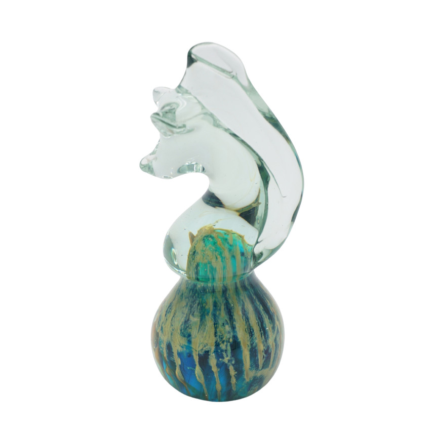 Mdina Art Glass Seahorse Signed Paperweight