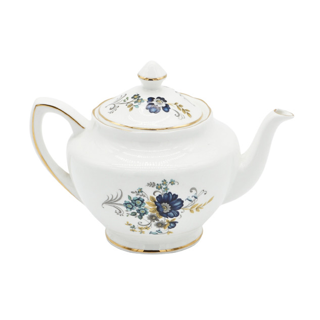 Royal Tara Blue Corn Flower Fine Bone China Teapot