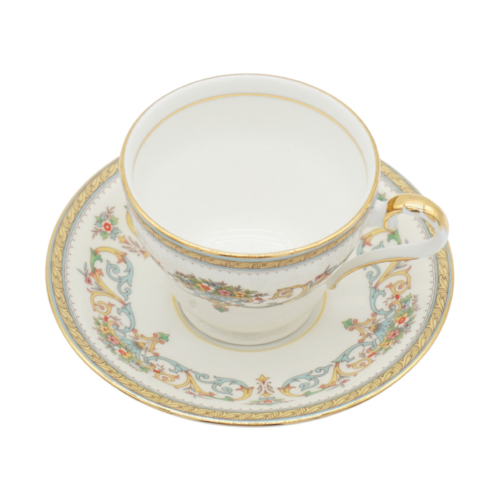Aynsley Henley Bone China Teacup And Saucer Set