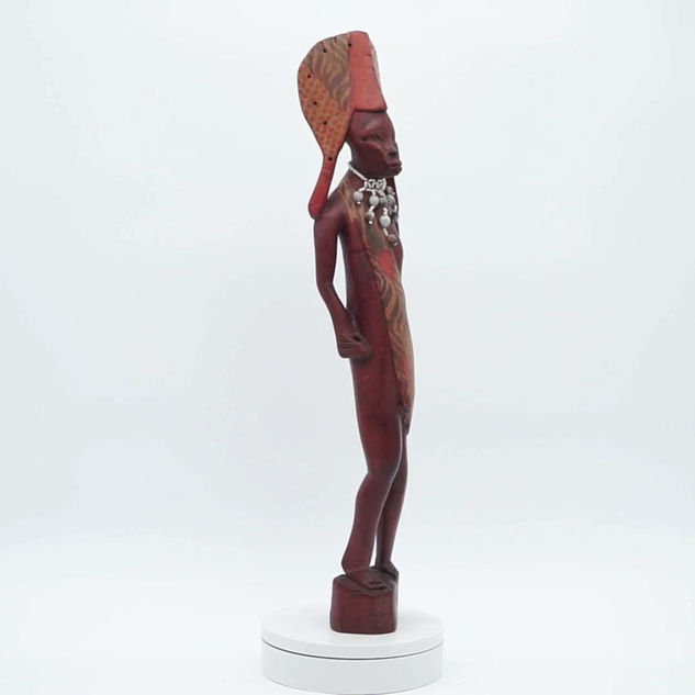 Hand Carved African Maasai Style Wooden Figurine