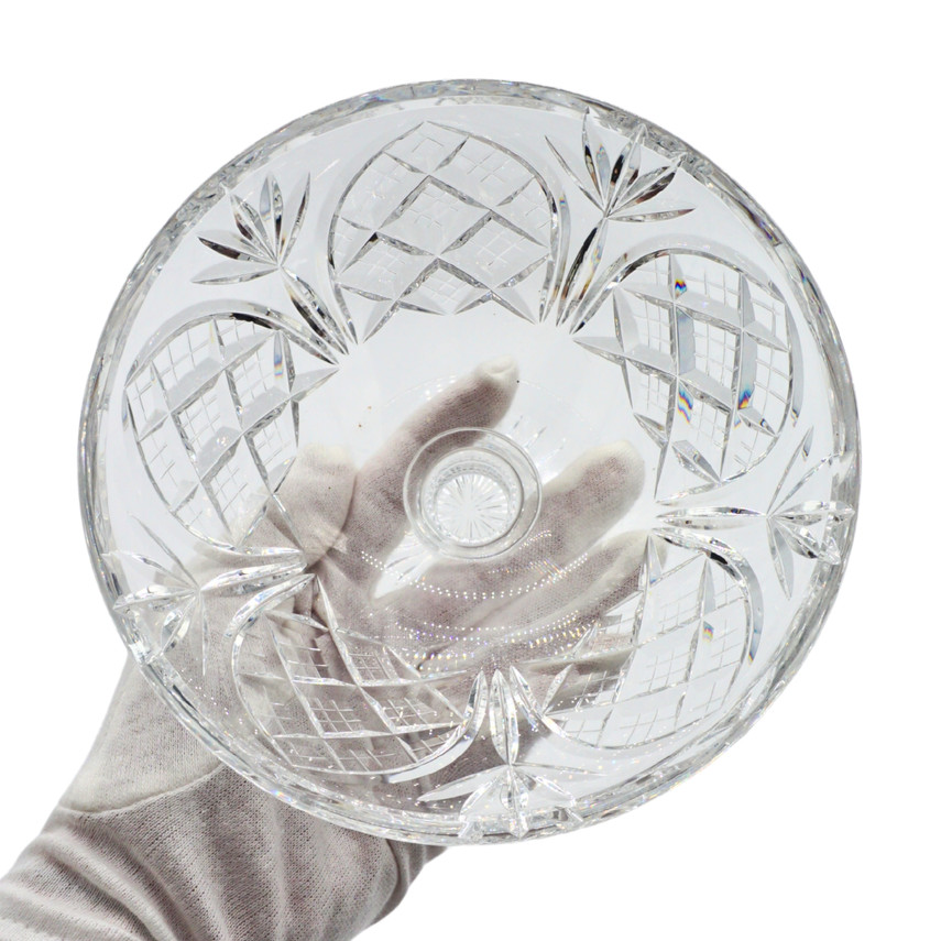 Vintage Heritage Irish Crystal Cathedral Cut Compote Bowl