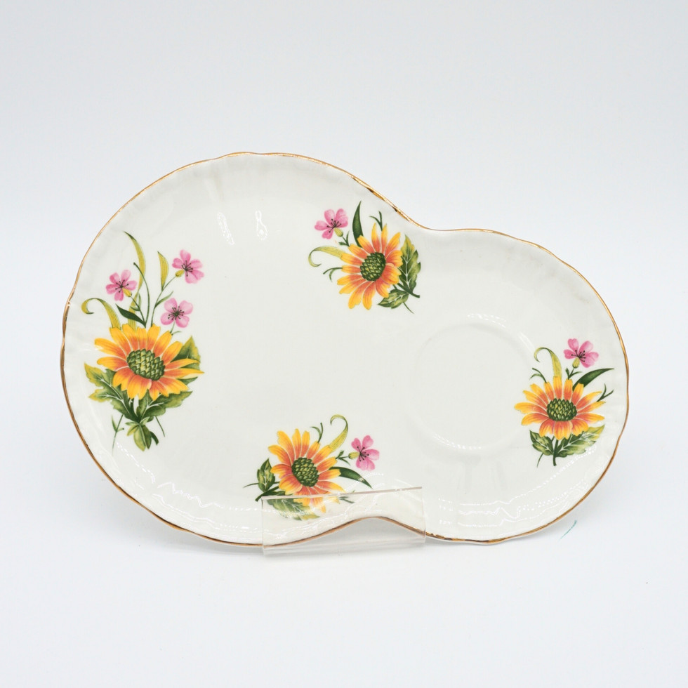 Royal Grafton Floral Bone China Snack Plate with Cup Well