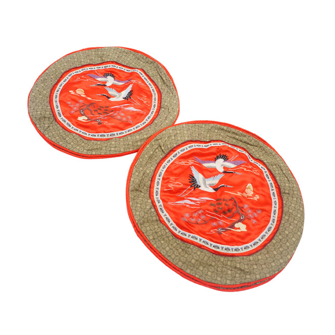 Chinese Embroidered Round Pillow Cases