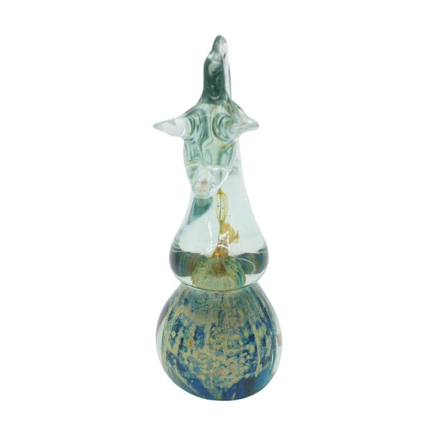 Vintage Mdina Signed Art Glass Seahorse Paperweight
