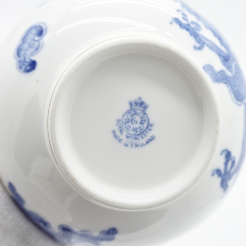 Royal Worcester Blue Dragon Bone China Tea Set