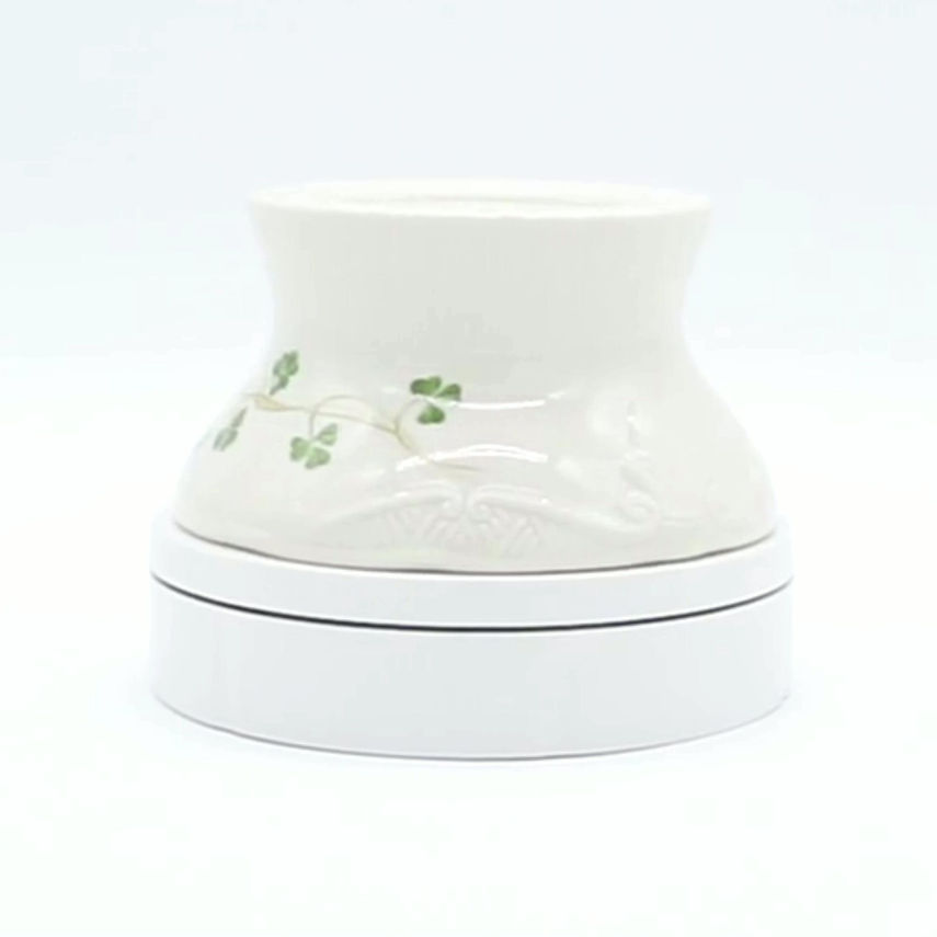 Belleek Shamrock Ireland Candle Holder