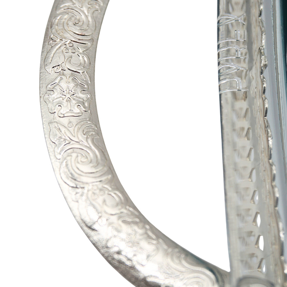 Queen Anne Silver Plated Glass Pyrex Serving Dish Stand With Lid