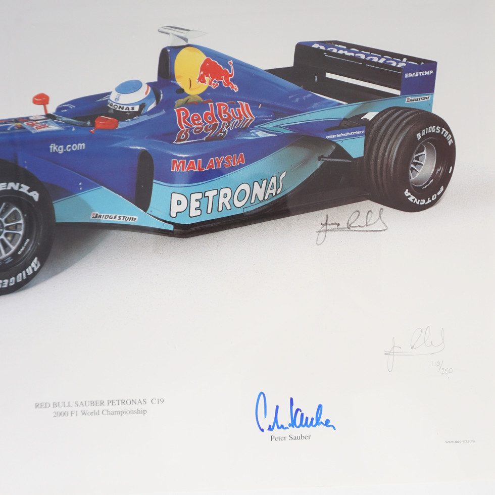 Limited Edition Print, Red Bull Sauber Petronas C19 Formula 1, 110/250, Unframed