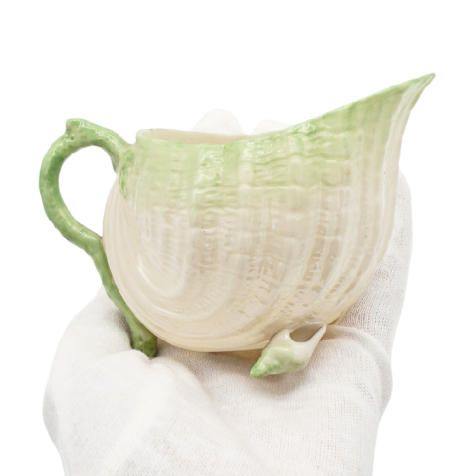 Belleek Porcelain Neptune Cabaret Tea Set, Victorian, 1891-1926