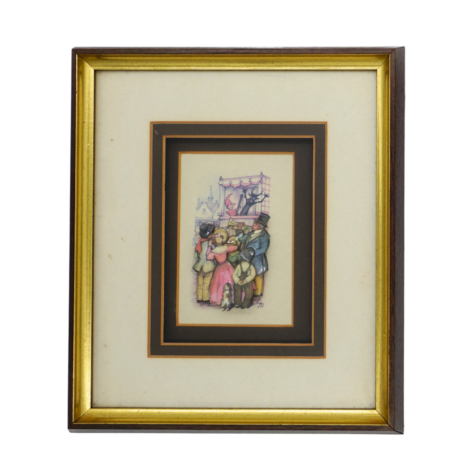 A Set of Vintage 3D Paper Diorama Art Work