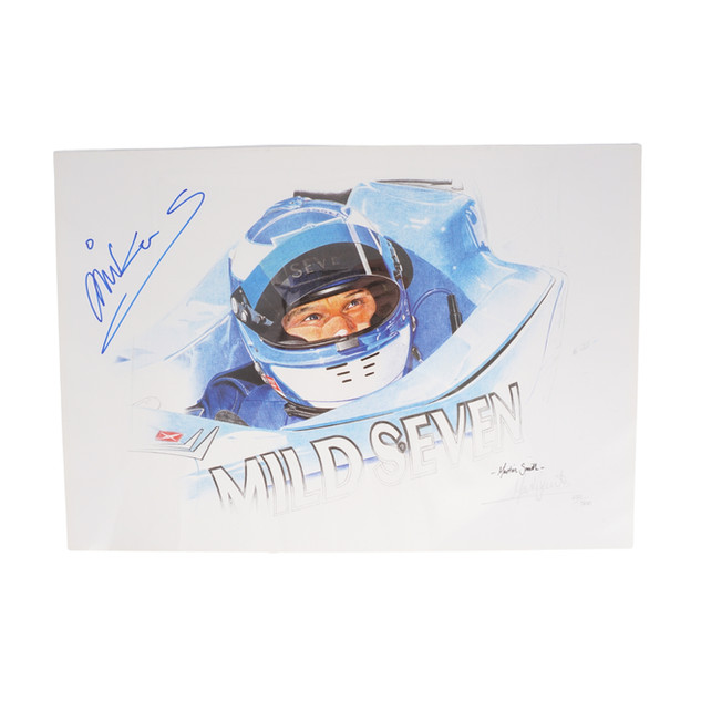 Limited Edition Mika Salo Signed F1 Print, 232/500, Unframed