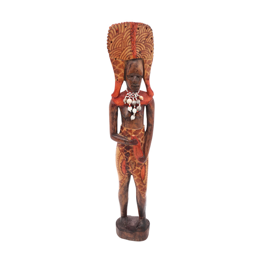 Hand Carved Vintage African Tribal Wooden Figurine