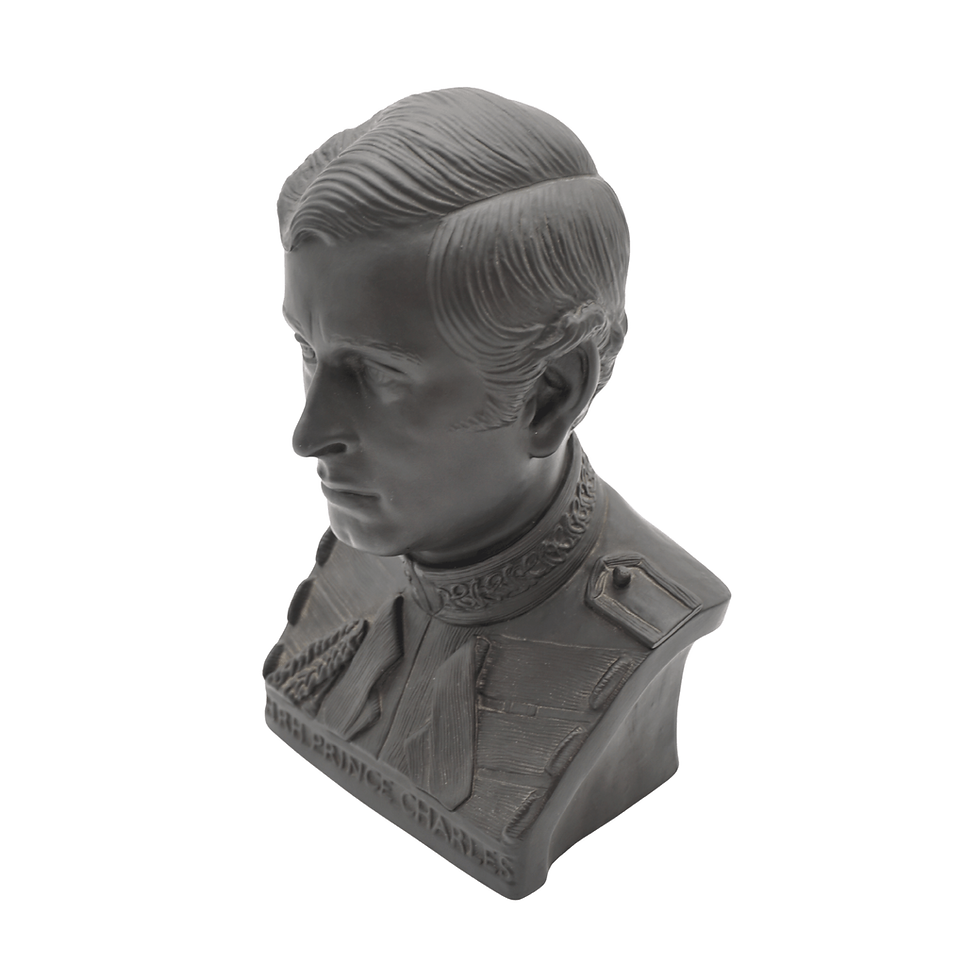 Limited Edition Wedgwood Black Basalt Bust of King Charles III