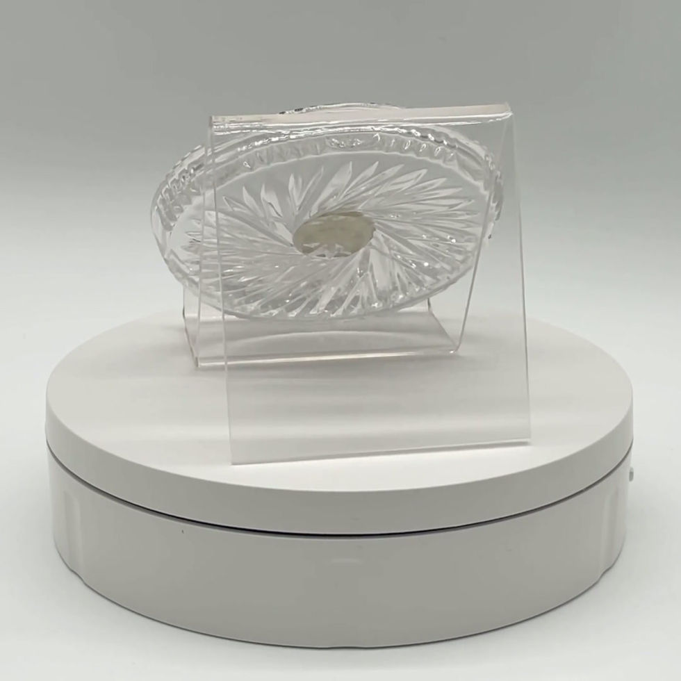 Vintage German Princess House 24% Lead Crystal Cut Coasters, Set of 6