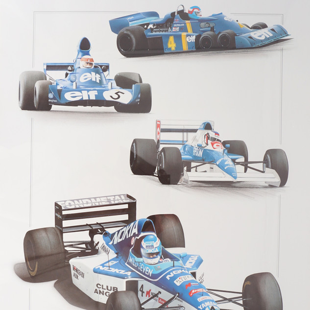 Limited Edition Print, Celebrating Tyrrell Formula 1 Cars, 143/500, Unframed