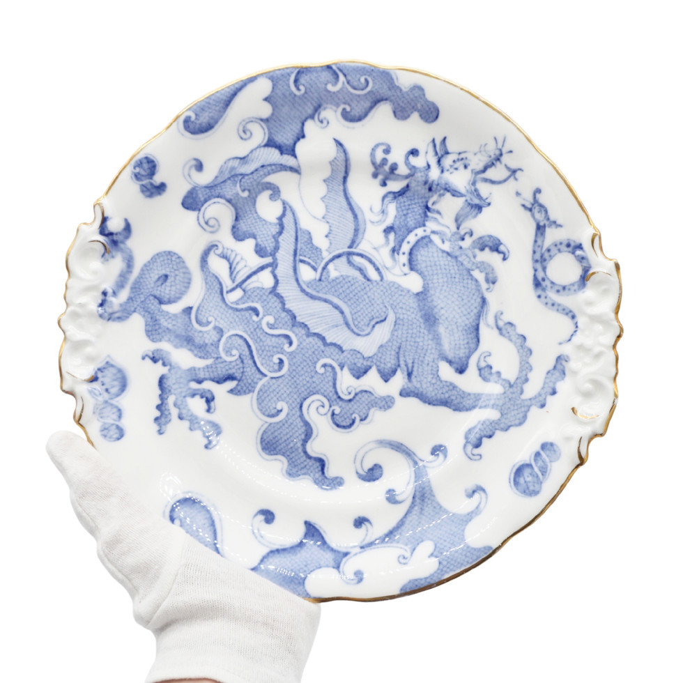 Royal Worcester Blue Dragon Bone China Tea Set