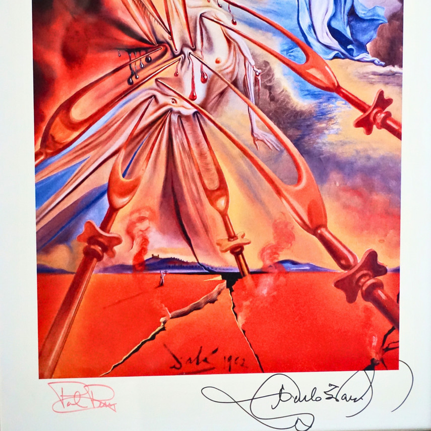 Salvador Dali Vision of Fatima Print Art Picture, Signed