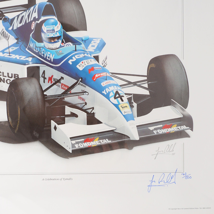 Limited Edition Print, Celebrating Tyrrell Formula 1 Cars, 143/500, Unframed