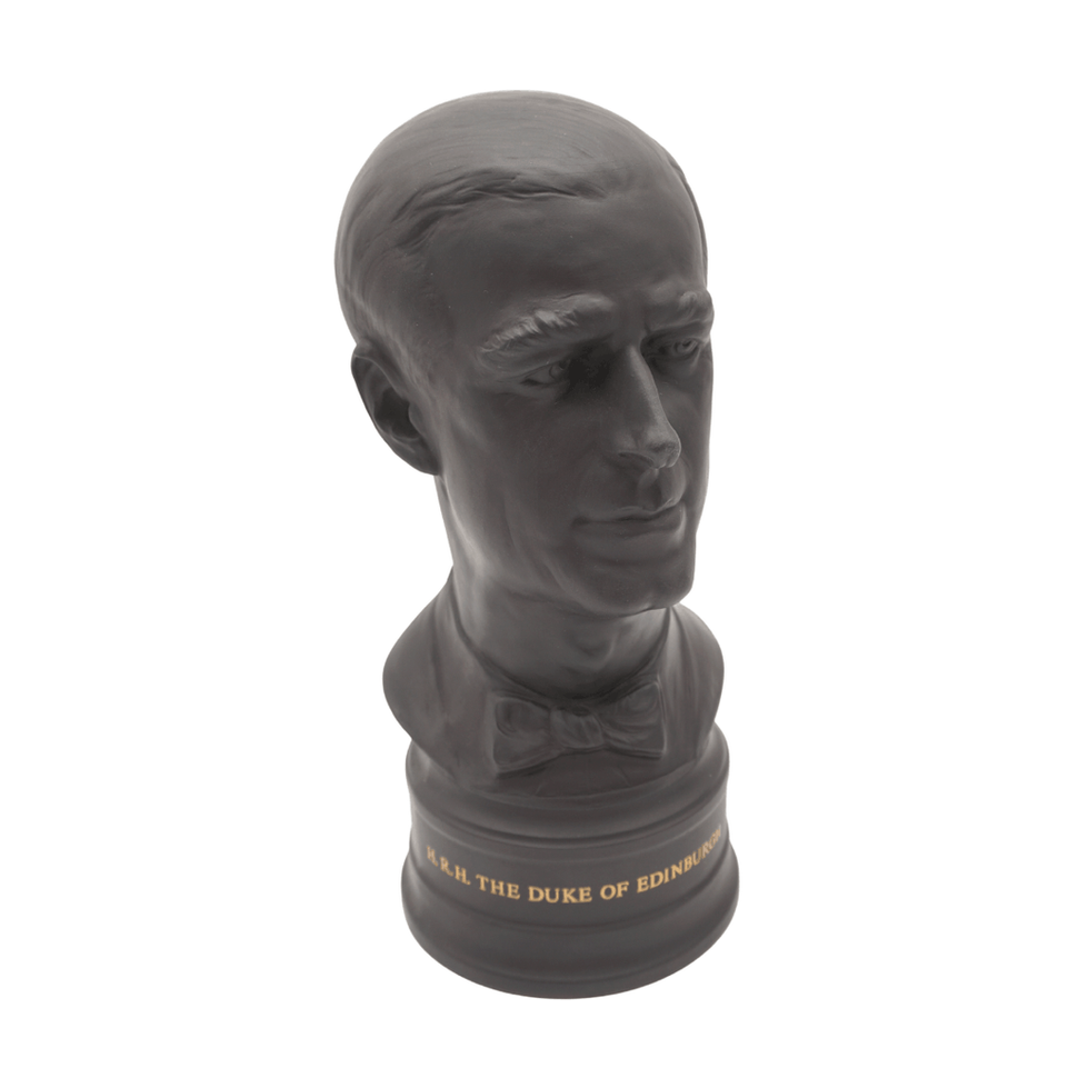 Wedgwood Black Basalt Busts of Queen Elizabeth II and Duke of Edinburgh