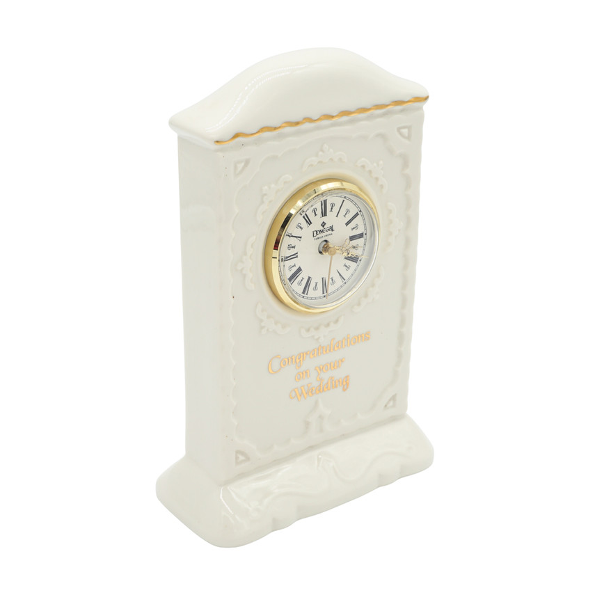 Donegal Parian China Wedding Mantel Clock